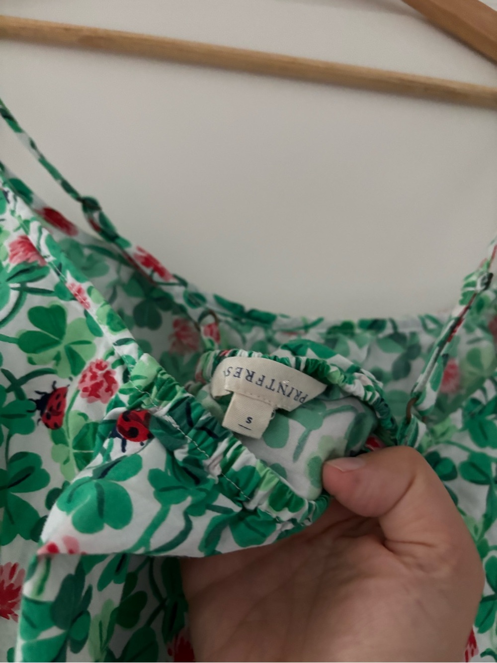 Printfresh Clover Collector Ladybug Clover Organic Cotton Cami Nightgown Small - Picture 6 of 9